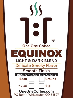 One One Coffee EQUINOX Light and Dark Blend Gourmet Coffee