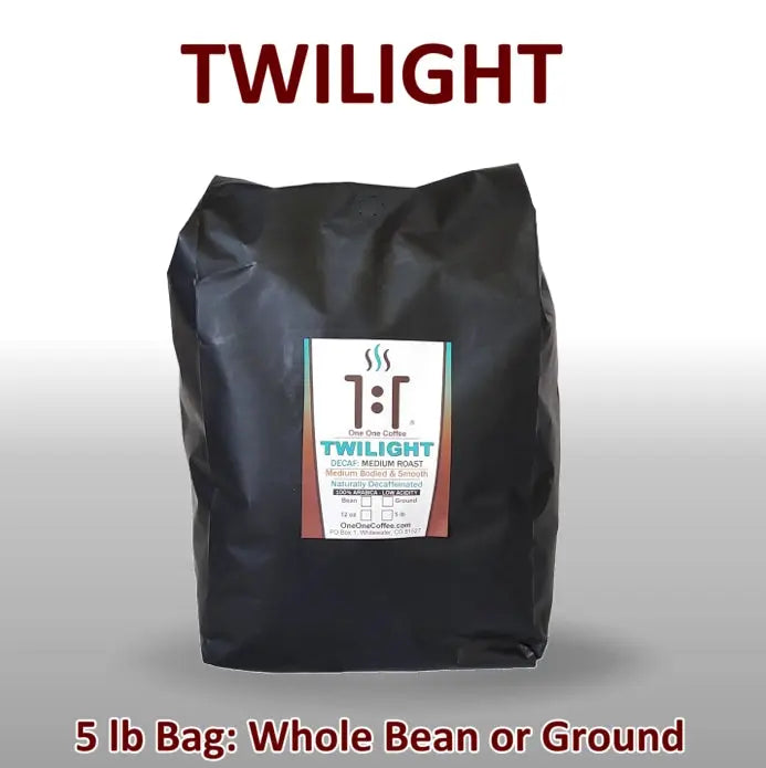 Twilight Medium Roast Decaf Coffee from One One Coffee 5 lb