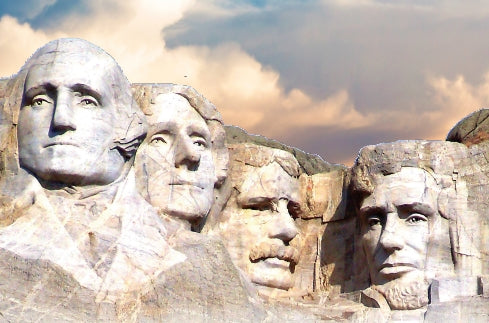 Gluing the presidents' faces