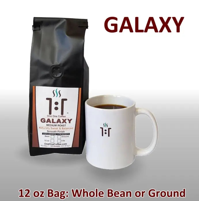 Galaxy Medium Roast Gourmet Coffee from One One Coffee 12 oz bag