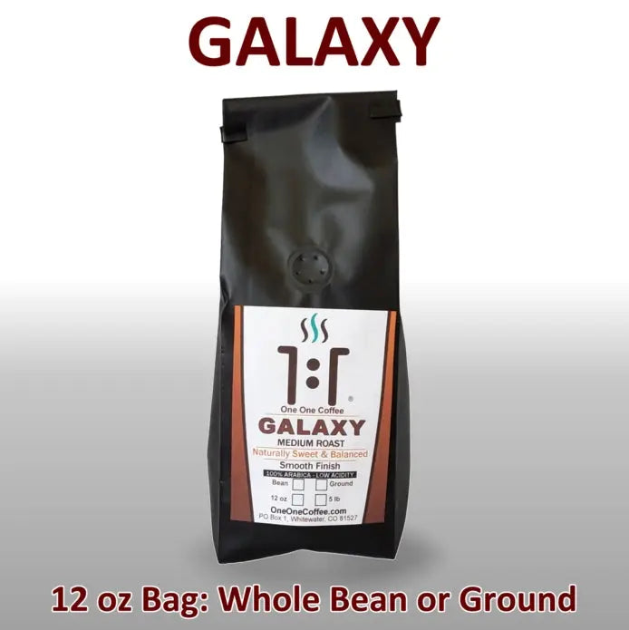 Galaxy Medium Roast Gourmet Coffee from One One Coffee 12 oz bag