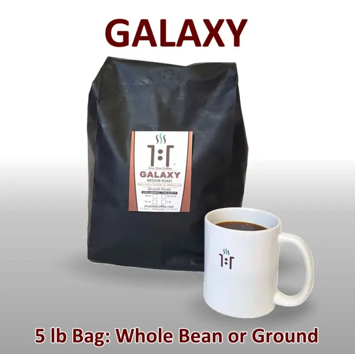 Galaxy Medium Roast Gourmet Coffee from One One Coffee 5 pound bag