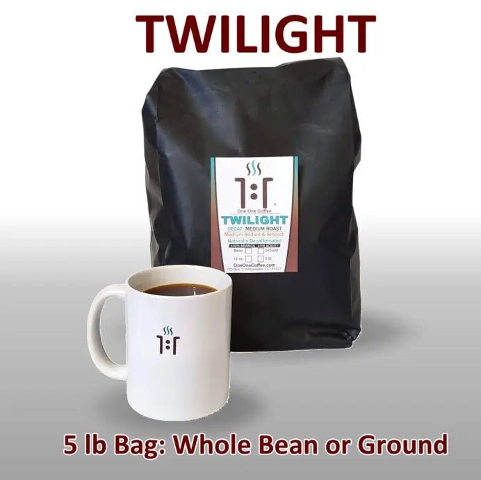 Twilight Medium Roast Decaf Coffee from One One Coffee 5 lb
