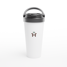 Load image into Gallery viewer, 15 oz Stainless Steel Travel Mug - Small Logo

